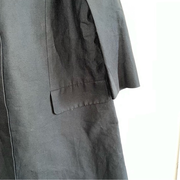 Chloe Black Single Breasted Trench Coat Jacket Size T 42 Silk Blend - Picture 6 of 11